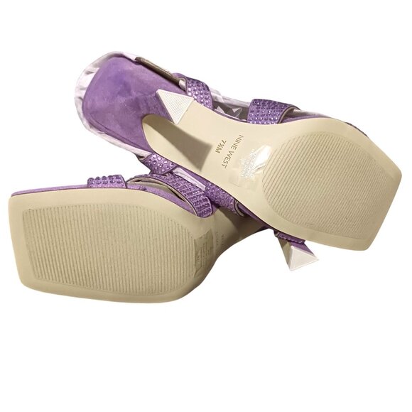 Nine West Alanah 2 Faux Suede Pumps in Light Purple Size 7.5, NIB, Strappy Style - Picture 6 of 8